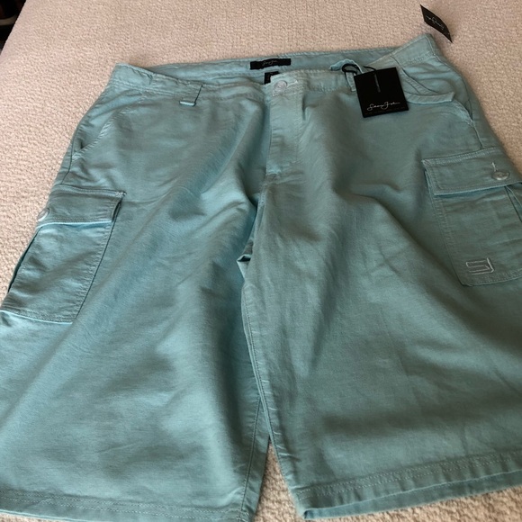 Sean John Vintage 90s Men’s Cargo Shorts New with Tags - Picture 4 of 8